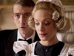 Angelic Maid In Uniform Riding A Huge Dick Doggystyle