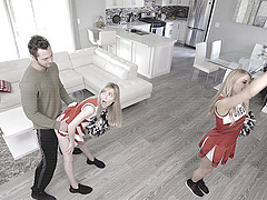 Sexy Mackenzie Moss and Nikki Peach like to share a long cock